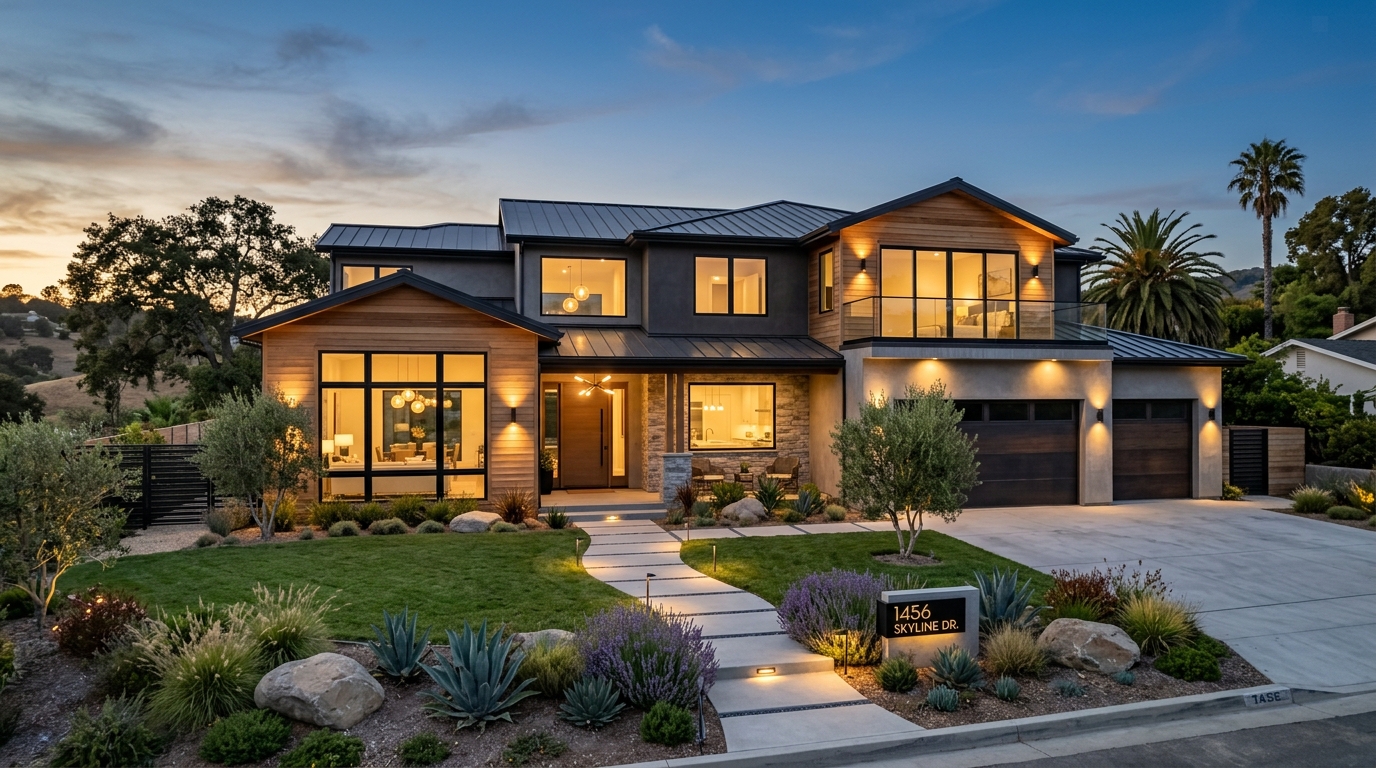 New home construction framing in Orange County